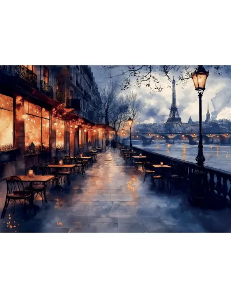 Puzzle 1000 pezzi Parigi Torre Eiffel Lisciani Super Shine con poster 70x50 cm