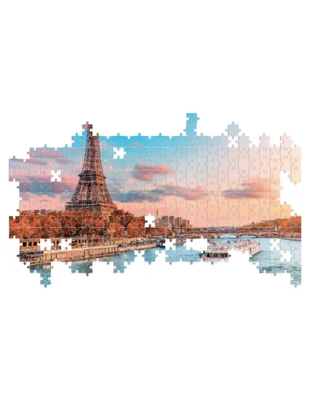 Puzzle 1000 pezzi Parigi Torre Eiffel Lisciani Super Shine con poster 70x50 cm