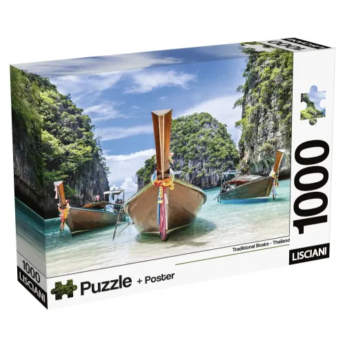 Puzzle 1000 pezzi Thailandia barche long-tail...