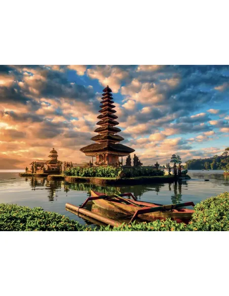 Puzzle 1000 pezzi Thailandia barche long-tail Lisciani Super Shine con poster 70x50 cm