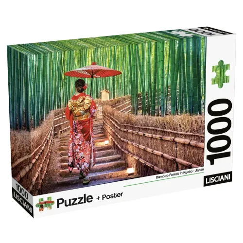 Puzzle 1000 pezzi Giappone foresta di bambù di...