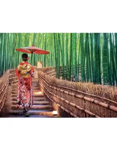 Puzzle 1000 pezzi Giappone foresta di bambù di Kyoto... 2