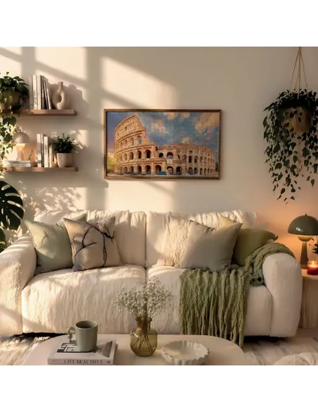 Puzzle 1500 pezzi Roma Colosseo al tramonto Lisciani Super Shine con poster