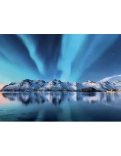 Puzzle 1500 pezzi Aurora Boreale sul fiordo innevato... 2