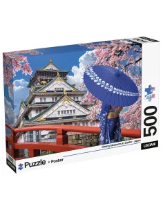 Puzzle 500 pezzi Giappone ciliegi in fiore a Osaka...