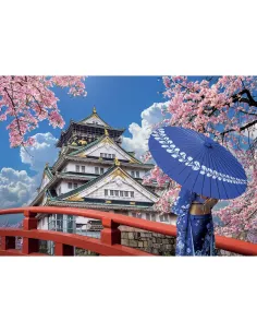 Puzzle 500 pezzi Giappone ciliegi in fiore a Osaka... 2