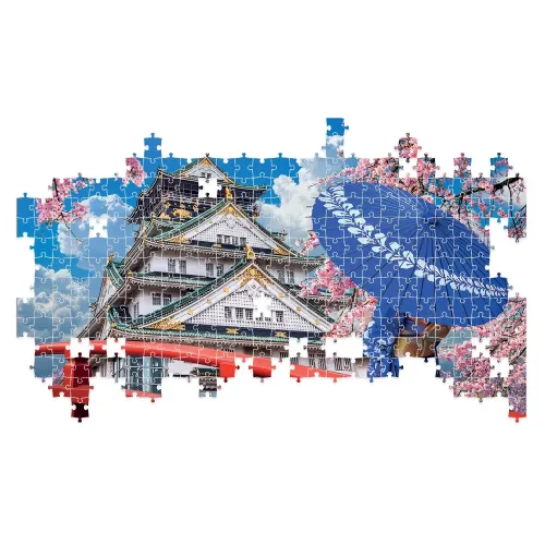 Puzzle 500 pezzi Giappone ciliegi in fiore a...