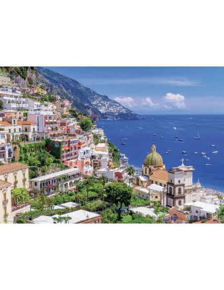 Puzzle 500 pezzi Costiera Amalfitana Positano Lisciani Super Shine con poster