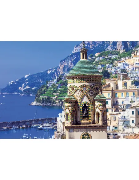 Puzzle 500 pezzi Costiera Amalfitana Positano Lisciani Super Shine con poster
