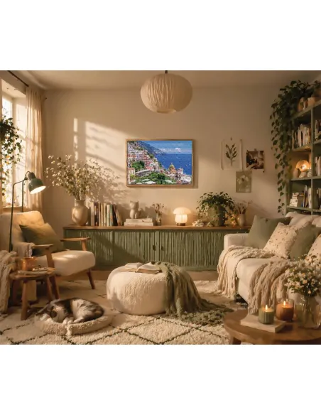 Puzzle 500 pezzi Costiera Amalfitana Positano Lisciani Super Shine con poster