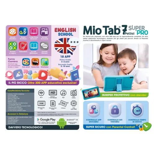 Mio Tab 7" Super Pro Lisciani tablet educativo...