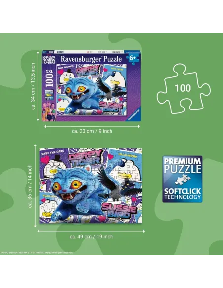 PUZZLE 100 PEZZI XXL KPOP DEMON HUNTERS DERPY E SUSSIE RAVENSBURGER (12003529)