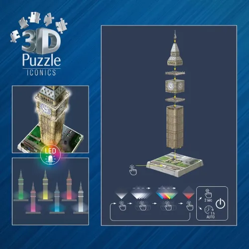 PUZZLE 3D BIG BEN CON LUCE LED RAVENSBURGER...