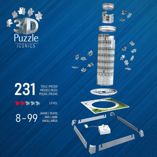 PUZZLE 3D TORRE DI PISA CON LUCE LED...