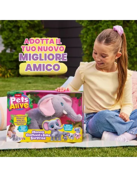 PETS ALIVE MAMMA ELEFANTE E CUCCIOLI A SORPRESA ZURU (9570)
