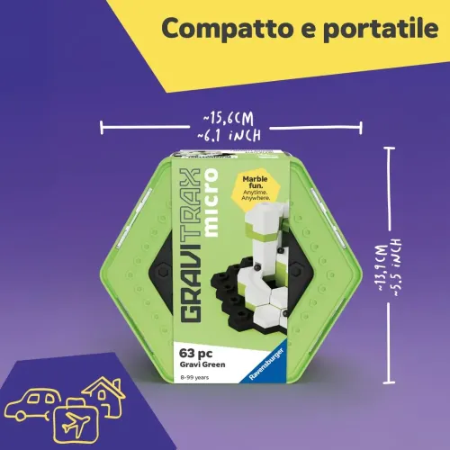 GRAVITRAX MICRO SET S GRAVI GREEN PISTA BIGLIE...