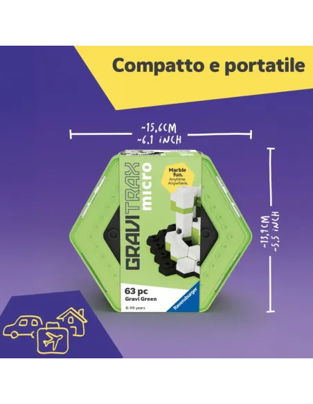 GRAVITRAX MICRO SET S GRAVI GREEN PISTA BIGLIE 63 PEZZI (12020022)