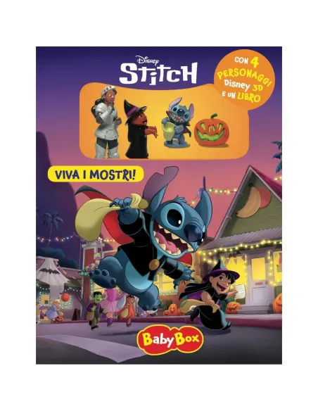 VIVA I MOSTRI! STITCH BABY BOX LIBRO CON 4 PERSONAGGI 3D (W1411A)