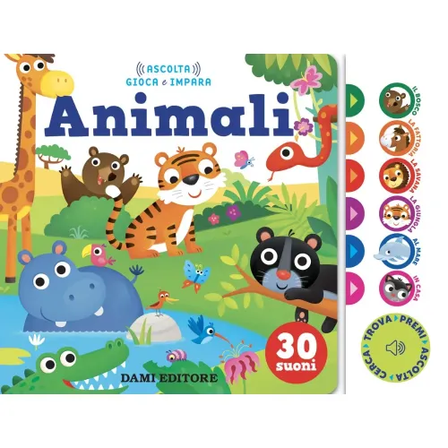 ANIMALI LIBRO SONORO CERCA E ASCOLTA 30 VERSI...