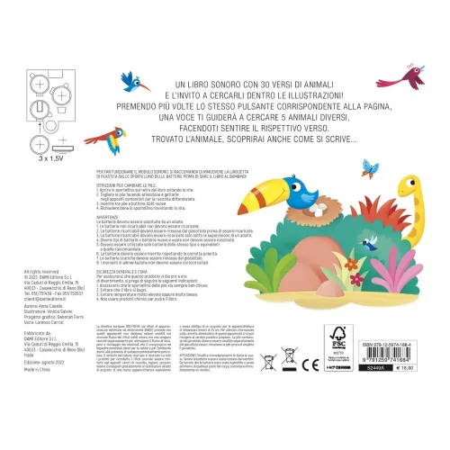 ANIMALI LIBRO SONORO CERCA E ASCOLTA 30 VERSI...
