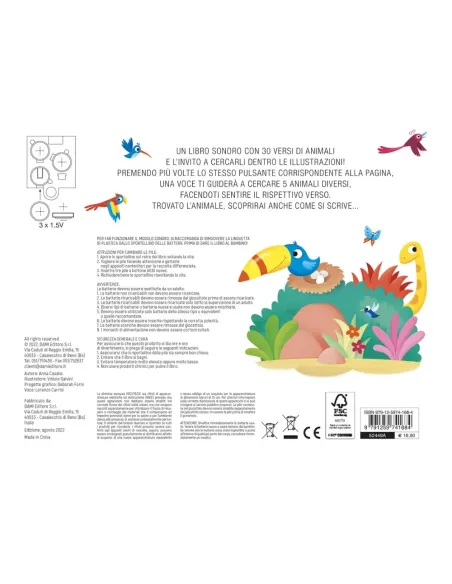 ANIMALI LIBRO SONORO CERCA E ASCOLTA 30 VERSI GIUNTI (52449A)