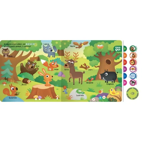ANIMALI LIBRO SONORO CERCA E ASCOLTA 30 VERSI...