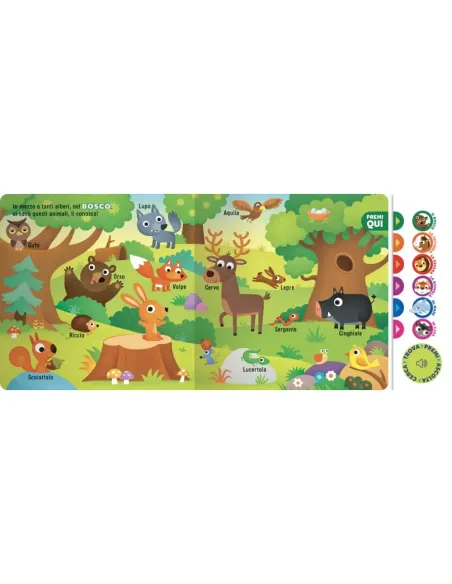 ANIMALI LIBRO SONORO CERCA E ASCOLTA 30 VERSI GIUNTI (52449A)