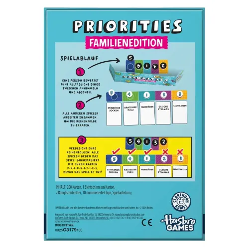 PRIORITIES FAMILY EDITION GIOCO DI CARTE HASBRO...