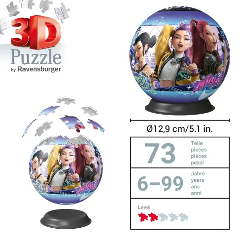 PUZZLEBALL 3D K-POP DEMON HUNTERS 73 PEZZI...