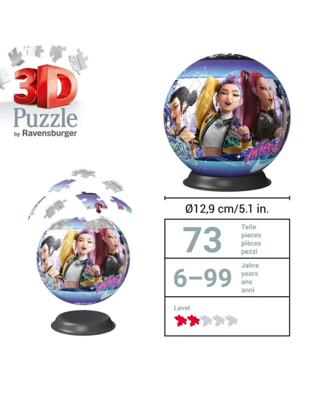 PUZZLEBALL 3D K-POP DEMON HUNTERS 73 PEZZI RAVENSBURGER (12002885)