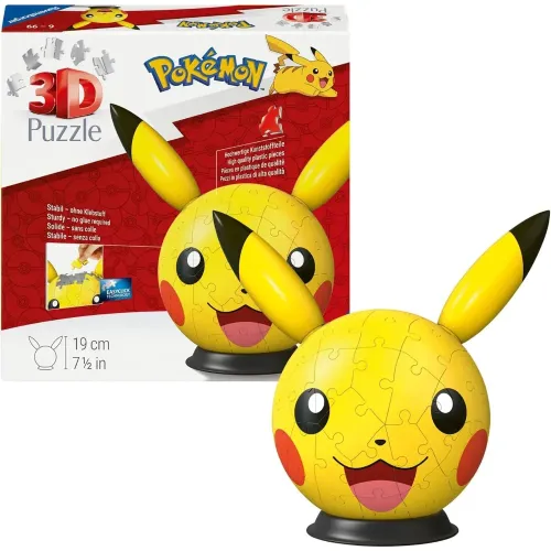 PUZZLE 3D POKEMON PIKACHU 72 PEZZI CON ORECCHIE...