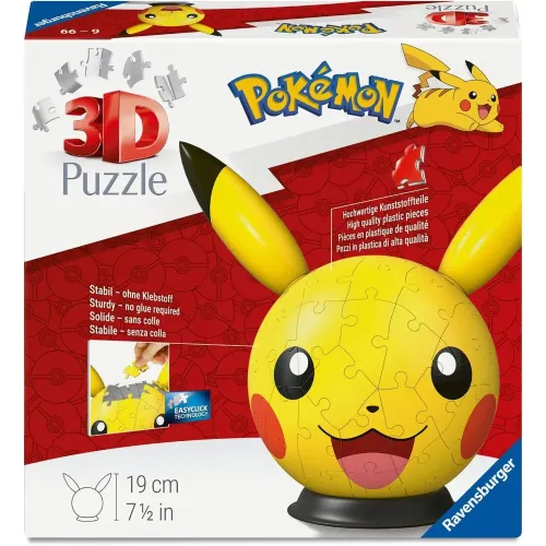 PUZZLE 3D POKEMON PIKACHU 72 PEZZI CON ORECCHIE...