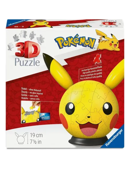 PUZZLE 3D POKEMON PIKACHU 72 PEZZI CON ORECCHIE (12008076)