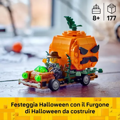 LEGO ICONIC FURGONE DI HALLOWEEN CON ZUCCA E...
