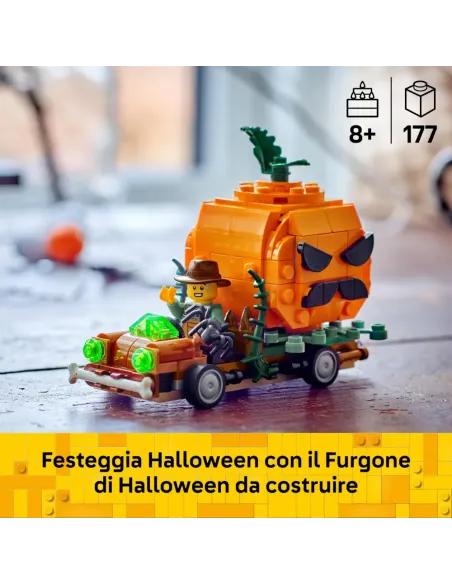 LEGO ICONIC FURGONE DI HALLOWEEN CON ZUCCA E MINIFIGURE (40822)