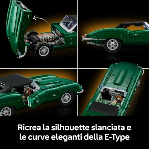 LEGO ICONS JAGUAR E-TYPE MODELLINO AUTO PER...
