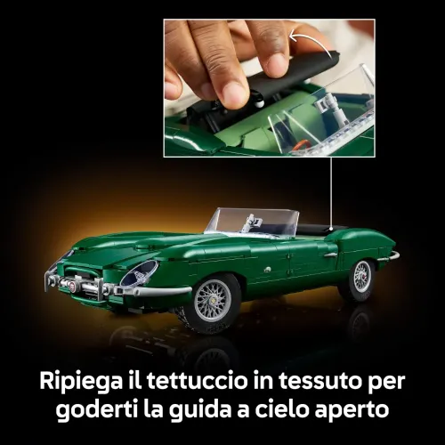 LEGO ICONS JAGUAR E-TYPE MODELLINO AUTO PER...