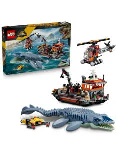 LEGO JURASSIC WORLD ATTACCO ALLA BARCA DEL MOSASAURUS...