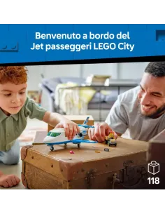 LEGO CITY JET PASSEGGERI CON 4 MINIFIGURE (60492) 2