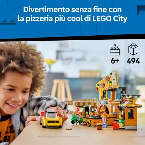 LEGO CITY CENTRO DI CONSEGNA PIZZE CON VEICOLI...