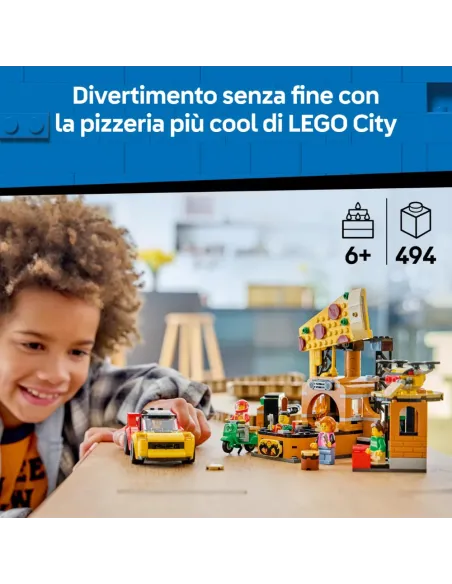 LEGO CITY CENTRO DI CONSEGNA PIZZE CON VEICOLI (60496)