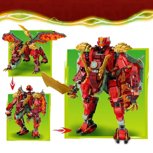 LEGO NINJAGO MECH DRAGO MUTAFORMA DI WYLDFYRE 2...