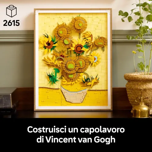 LEGO ART VINCENT VAN GOGH GIRASOLI QUADRO 3D...