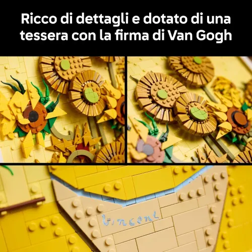 LEGO ART VINCENT VAN GOGH GIRASOLI QUADRO 3D...