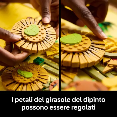 LEGO ART VINCENT VAN GOGH GIRASOLI QUADRO 3D...