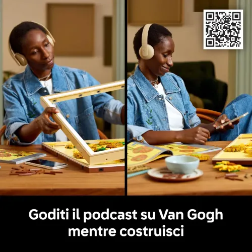 LEGO ART VINCENT VAN GOGH GIRASOLI QUADRO 3D...