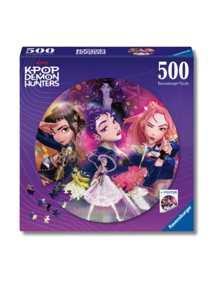 PUZZLE ROTONDO 500 PEZZI K-POP DEMON HUNTERS RAVENSBURGER (12002052)