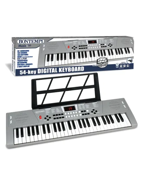 BONTEMPI TASTIERA DIGITALE 54 TASTI 100 SUONI E 100 RITMI CON LEGGIO (165400)