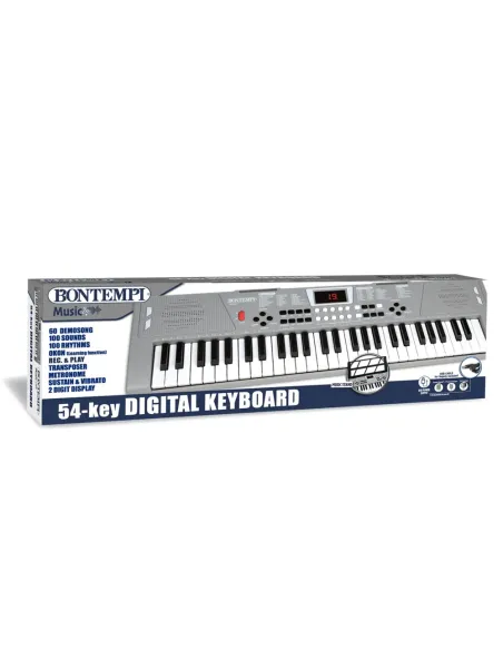 BONTEMPI TASTIERA DIGITALE 54 TASTI 100 SUONI E 100 RITMI CON LEGGIO (165400)