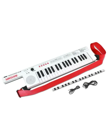 BONTEMPI KEYTAR ELETTRONICA BIANCA 37 TASTI CON TRACOLLA (243721)